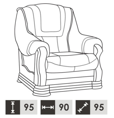 Klassischer Fernseh Sessel Leder 1 Sitzer Couch Sofa Polster Einsitzer 1er Neu