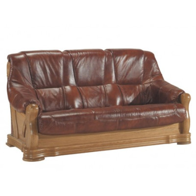 Antik Stil Ledersofa Couch Sofagarnitur 3+1+1 Sitzer Italienisches Leder Polster