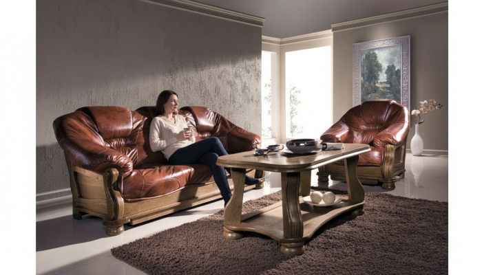 Klassische Dreisitzer Couch Sofas Polster Sofa 3 Sitzer Leder Couchen