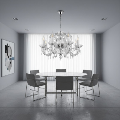 Wohn Ess Zimmer Luster Kronleuchte Deckenlampe Leuchte Lampe Kristall Lampen