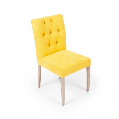 Designer Gelbe Stühle Chesterfield Garnitur Stuhl x2-er Set