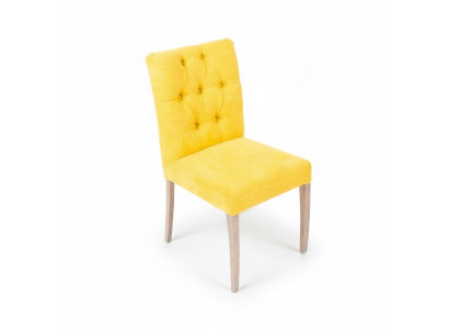 Designer Gelbe Stühle Chesterfield Garnitur Stuhl-Hotel-Set 4-er Set 