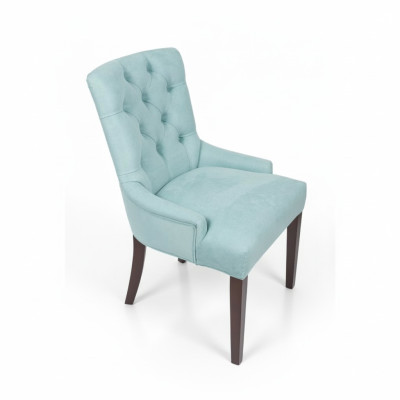 Hellblauer 4-er Sessel-Set Designer Chesterfield Sitzer Polsterstühle