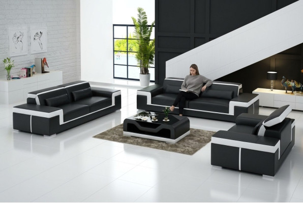 Sofagarnitur Moderne Wohnzimmer Couch Sofa Sitz Garnitur 3+2+1 Komplett Set Neu
