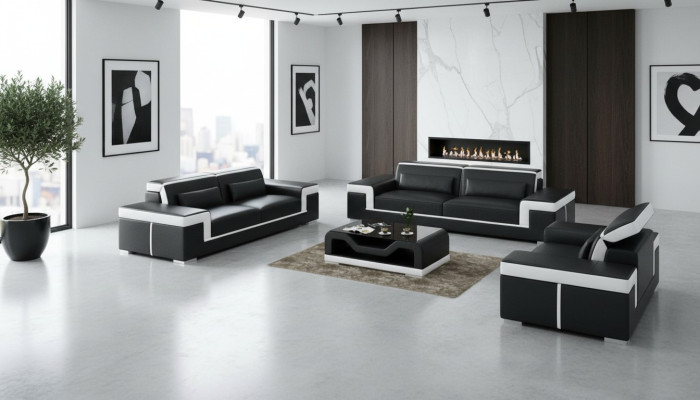 Sofagarnitur Moderne Wohnzimmer Couch Sofa Sitz Garnitur 3+2+1 Komplett Set Neu