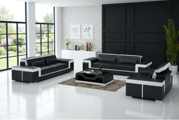 Design Leder Sofa Couch Polster Sofas Couchen Dreisitzer 3er Wohnzimmer Sitz Neu
