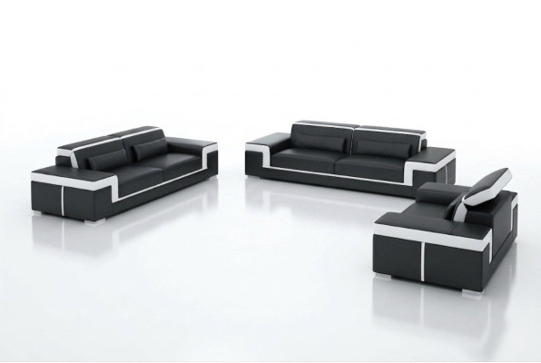 Design Leder Sofa Couch Polster Sofas Couchen Dreisitzer 3er Wohnzimmer Sitz Neu