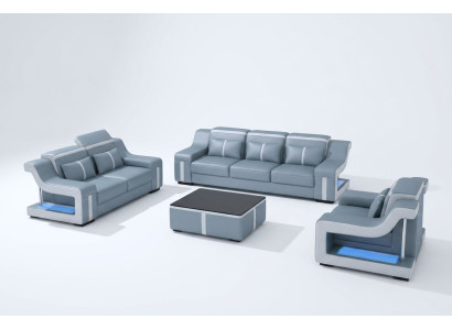 Design Multifunktions Couch Relax Sofa Leder Polster Couchen Dreisitzer 3er Neu