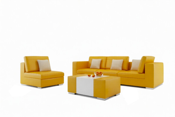 Sofagarnitur mit USB Polster Sofa Set 3+1 Leder Couchen Sofas Massanfertigung