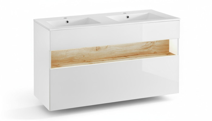 Doppel Waschtisch Waschbeckenunterschrank mit Waschtisch Becken