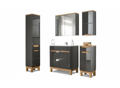 Design Möbel Badezimmer Bad Set Garnitur Schrank Waschbecken Badmöbelsets 5tlg.