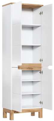 Badschrank Hochschrank Schrank Aufbewahrung Badezimmer Weiß Bad