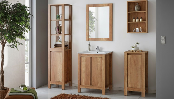 Design Badezimmer Möbel Bad Set Garnitur Becken Schrank Waschbecken