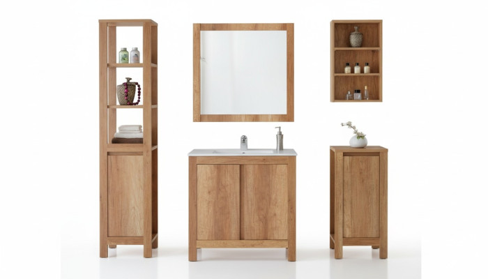 Design Badezimmer Möbel Bad Set Dekorative Garnitur Schrank Waschbecken