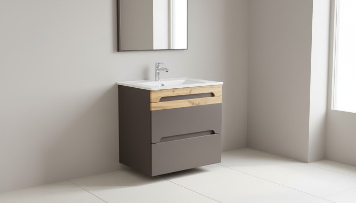 Badmöbel Set 60cm Dekorative Waschbecken mit Unterschrank Modern Waschtisch