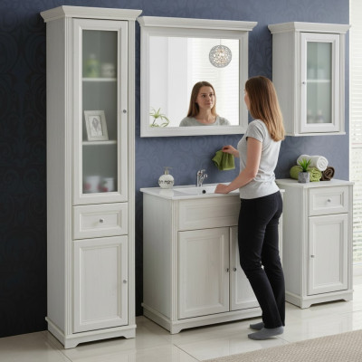 Design Möbel Badezimmer Bad Set Garnitur Waschbecken Schrank