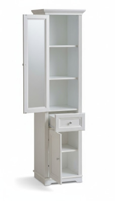 Hochschrank Badmöbel Unterschrank Hochschrank weiß Badschrank