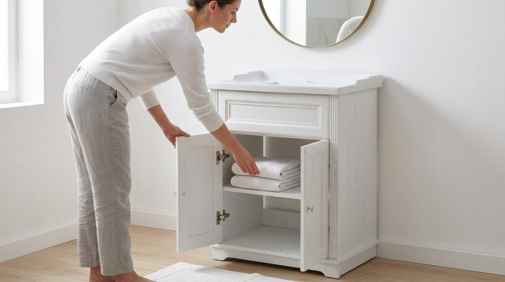 Badmöbel Antik Stil Becken Landhaus Badezimmer 60cm Waschbecken