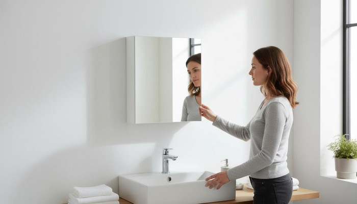 Spiegel Dekor Badspiegel Spiegelschrank Badezimmerspiegel Hängespiegel
