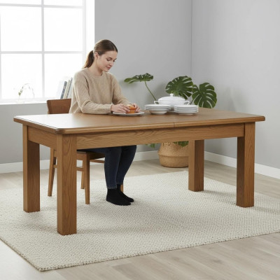 Esstisch 250/450 cm Küchentisch Restaurant Tisch Holz Esszimmer Tische Konferenz