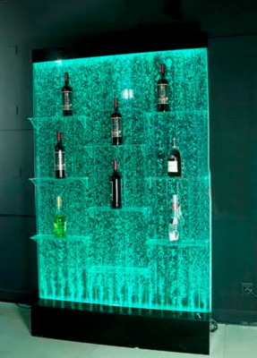 Theke Regale Designer Beleuchtet Led Wasser Wand Bar Regal Säule