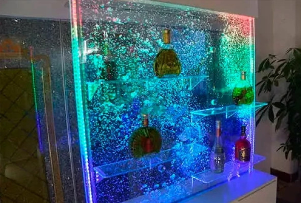 Wasser Wand Water Wall Säule Unterschrank Trennwand Ragal Vitrine