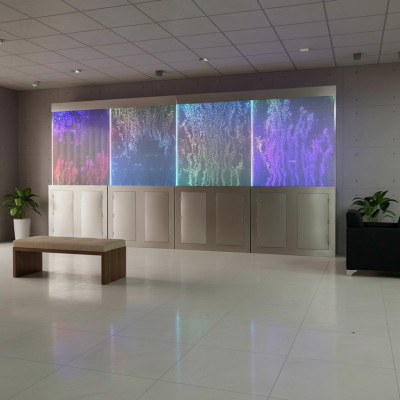 Moderne Trennwand Wasser Wände LED Wasserwand Beleuchtete Wand