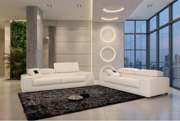 Design Couchen Sofas Polster Sitzer Sofagarnitur Garnituren Set Leder Sofa