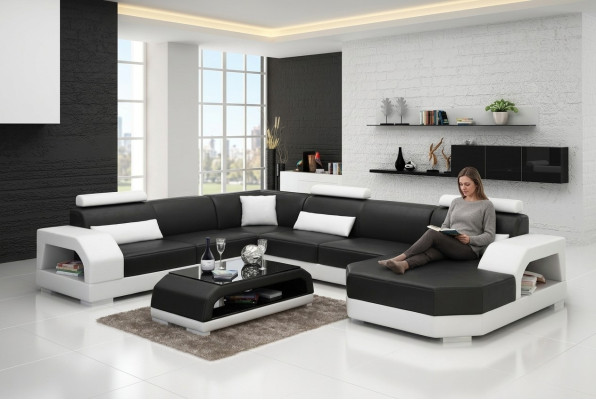 Couch Wohnlandschaft Eckgarnitur Ecksofa Polster Garnitur Sofas Couchen