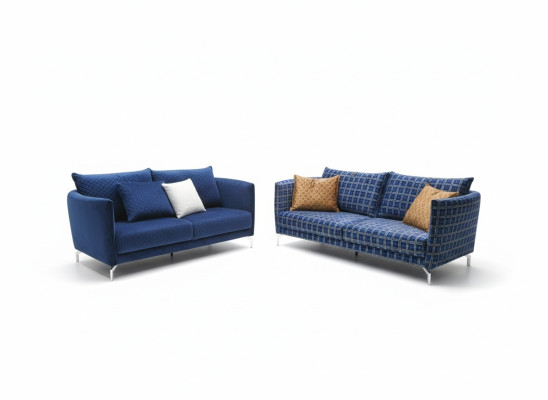 Design Polster Luxus Sitz Sofa Couch Textil Sofa 3 Sitzer Stoff Dreisitzer Samt