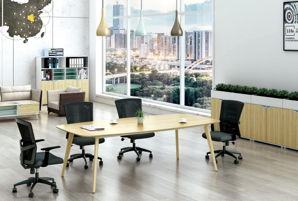 Moderner Büro Konferenztisch Tische Holz Design Möbel Besprechungs