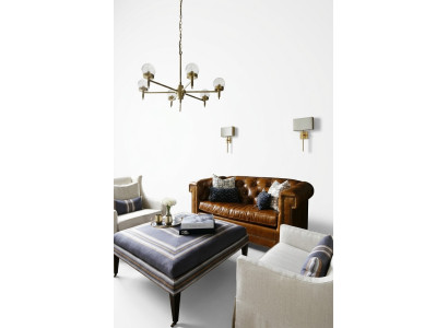 Braun Chesterfield 3 Sitzer Klassische Luxus Sofa Leder Couch Stil Dreisitzer