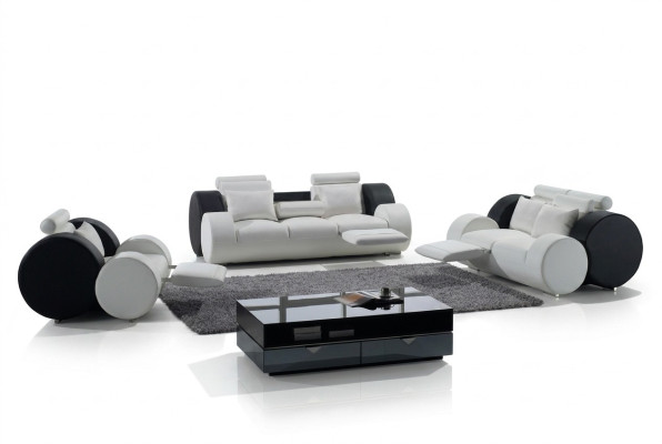 Sofagarnitur Ledersofa Sofa Couchen Sitzer Set Sofas Polster Couch 3tlg