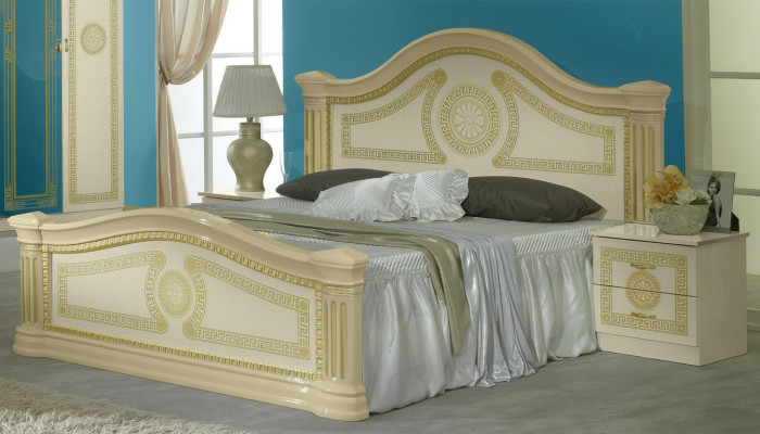 Design Schlafzimmer 3tlg. Set Bett Nachttisch Klassische Luxus Betten Set Möbel