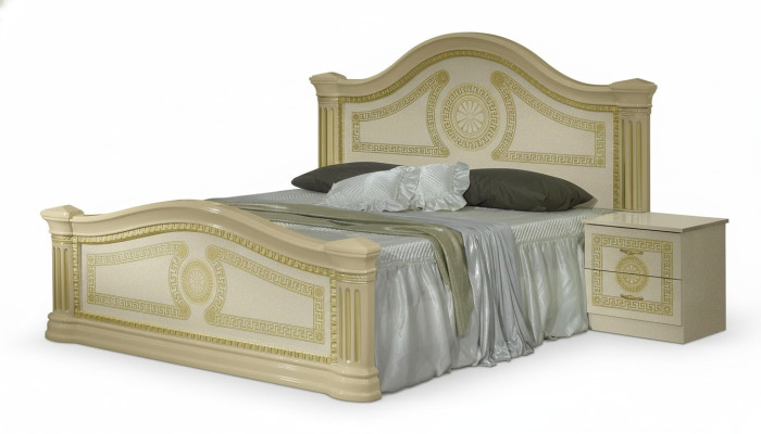 Design Schlafzimmer 3tlg. Set Bett Nachttisch Klassische Luxus Betten Set Möbel