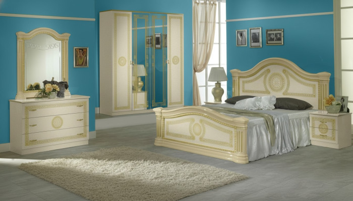 Luxus Schlafzimmer Klassisches Holz Bett Nachttisch 6tlg Design Möbel