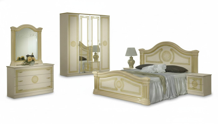 Luxus Schlafzimmer Klassisches Holz Bett Nachttisch 6tlg Design Möbel