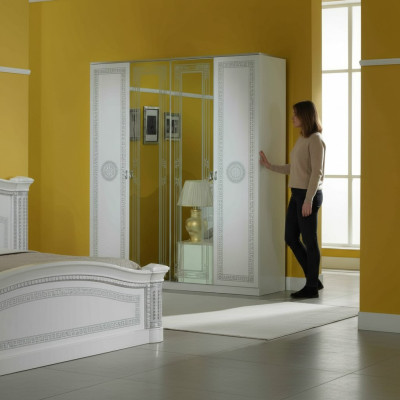 Luxus Kleider Schrank Designer Hochglanz Kleiderschränke Möbel Wohnen Holz Neu