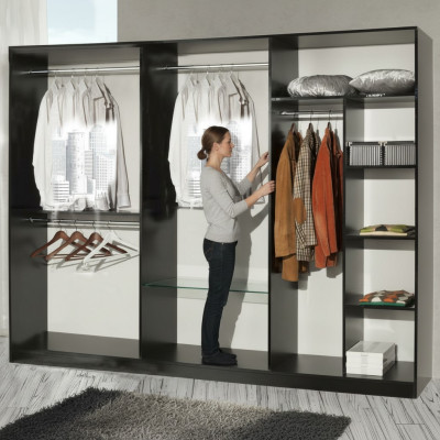 Luxus Kleider Schrank Designer Hochglanz Kleiderschränke Möbel Wohnen Holz Neu