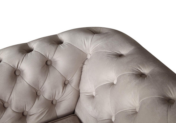 Sofa 2 Sitzer Chesterfield Couch Textil Stoff Sofa Möbel Edles Design