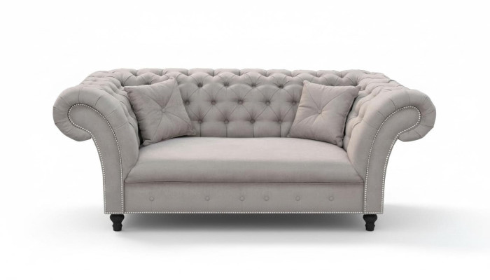 Neu 2 Sitzer Chesterfield Polster Couch Stoff Couchen Sofa Sitz Garnitur