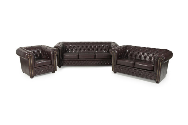 Ledersofa Sofagarnitur 3+2+1 Sitzer Set Garnitur Polstersofa Couch