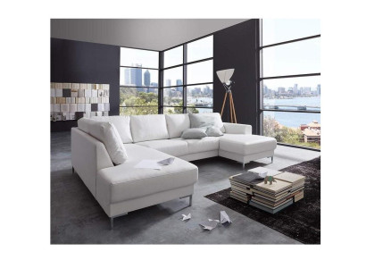 Sofa Couch Polster Garnitur Wohnlandschaft Design Ecksofa Leder U Form