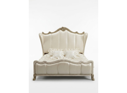 Klassisches Bett Barock Rokoko Chesterfield Stil Doppel Leder Hotel Antik Betten