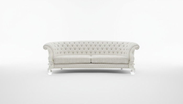 Sofa 4 Sitzer Couch design Polster Chesterfield Sitz Garnitur Leder Textil 