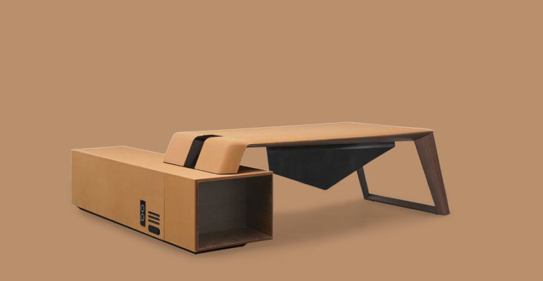 Schreibtische Chef Eckschreibtisch Büro Zimmer Möbel Design Deko Praxis