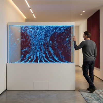 Wassersäulen Trennwand Designer Edelstahl Säulen Wände Led Wand