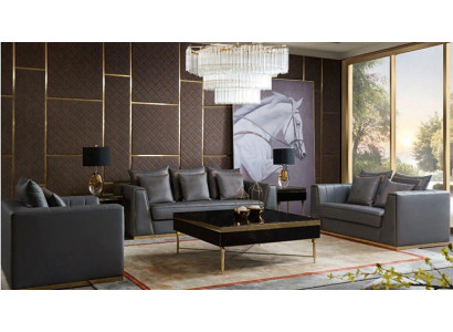 Sofagarnitur 321 Sitzer Set Design Sofas Polster Couchen Leder Deko Relax