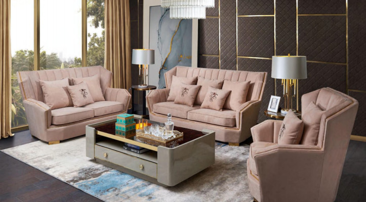 Luxus Möbel Sofagarnitur Couch Sofa Polster 321 Sitzer Couchtisch Couchen
