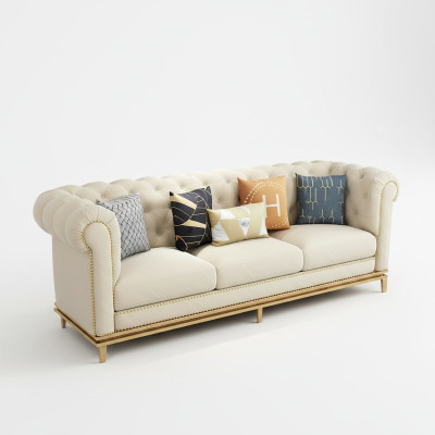 Dreisitzer Couch Polster Design Sofa 3er Sitz Sofas Zimmer Weiß Luxus Couchen